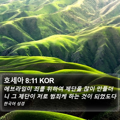 호세아 8:11 KOR Bible Verse Image