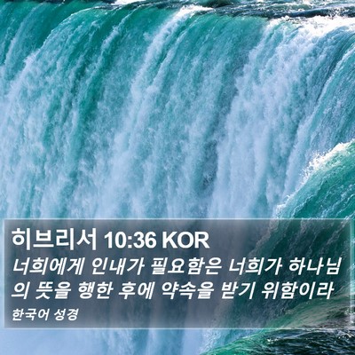 히브리서 10:36 KOR Bible Verse Image