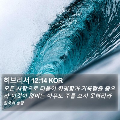 히브리서 12:14 KOR Bible Verse Image