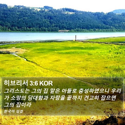 히브리서 3:6 KOR Bible Verse Image
