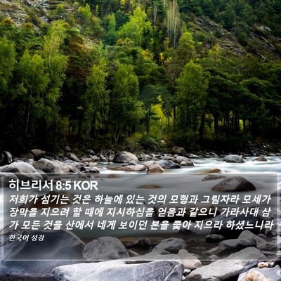 히브리서 8:5 KOR Bible Verse Image