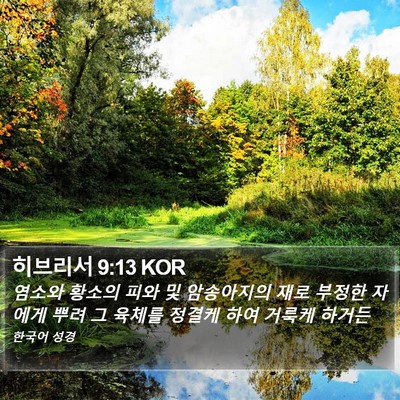 히브리서 9:13 KOR Bible Verse Image