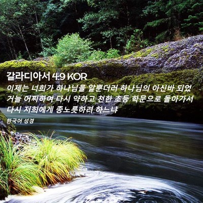 Picture 02 - 갈라디아서 4:9 KOR - 이제는 너희가 하나님을 알뿐더러 - Bible Verse Picture