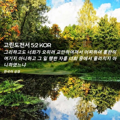 Picture 02 - 고린도전서 5:2 KOR - 그리하고도 너희가 오히려 - Bible Verse Picture