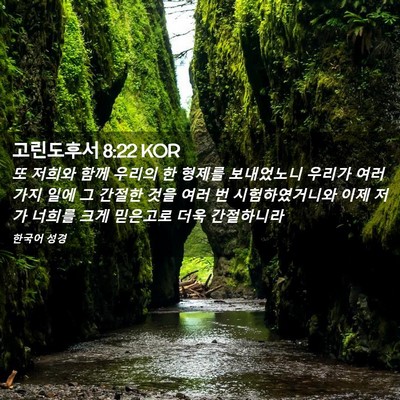 Picture 02 - 고린도후서 8:22 KOR - 또 저희와 함께 우리의 한 형제를 - Bible Verse Picture