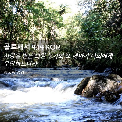 Picture 02 - 골로새서 4:14 KOR - 사랑을 받는 의원 누가와 또 데마가 - Bible Verse Picture