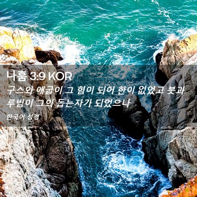 Picture 02 - 나훔 3:9 KOR - 구스와 애굽이 그 힘이 되어 한이 - Bible Verse Picture