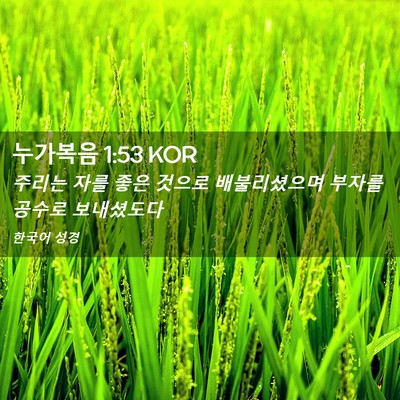 Picture 02 - 누가복음 1:53 KOR - 주리는 자를 좋은 것으로 - Bible Verse Picture