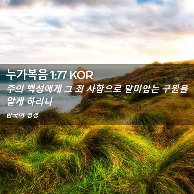 Picture 02 - 누가복음 1:77 KOR - 주의 백성에게 그 죄 사함으로 - Bible Verse Picture