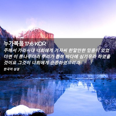 Picture 02 - 누가복음 17:6 KOR - 주께서 가라사대 너희에게 겨자씨 - Bible Verse Picture