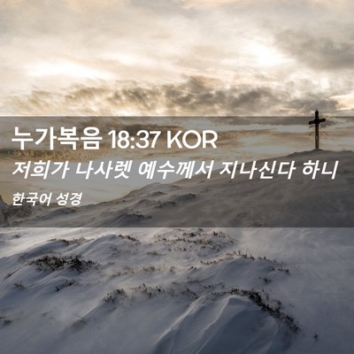 Picture 02 - 누가복음 18:37 KOR - 저희가 나사렛 예수께서 지나신다 - Bible Verse Picture