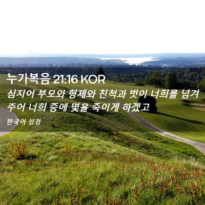 Picture 02 - 누가복음 21:16 KOR - 심지어 부모와 형제와 친척과 벗이 - Bible Verse Picture