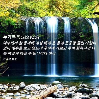 Picture 02 - 누가복음 5:12 KOR - 예수께서 한 동네에 계실 때에 온 - Bible Verse Picture