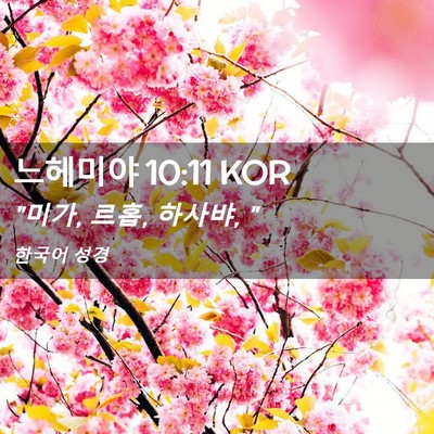 Picture 02 - 느헤미야 10:11 KOR - 