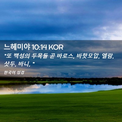 Picture 02 - 느헤미야 10:14 KOR - 