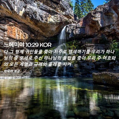 Picture 02 - 느헤미야 10:29 KOR - 다 그 형제 귀인들을 좇아 저주로 - Bible Verse Picture