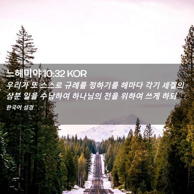 Picture 02 - 느헤미야 10:32 KOR - 우리가 또 스스로 규례를 정하기를 - Bible Verse Picture