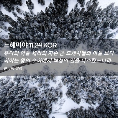 Picture 02 - 느헤미야 11:24 KOR - 유다의 아들 세라의 자손 곧 - Bible Verse Picture