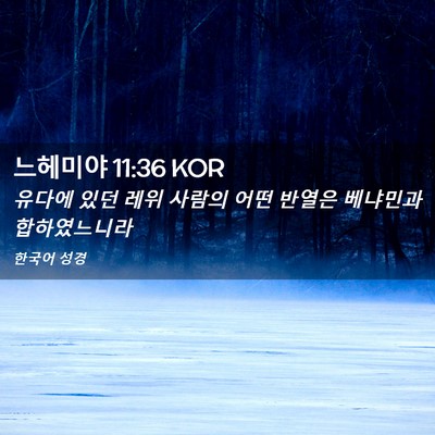 Picture 02 - 느헤미야 11:36 KOR - 유다에 있던 레위 사람의 어떤 - Bible Verse Picture