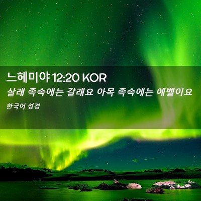 Picture 02 - 느헤미야 12:20 KOR - 살래 족속에는 갈래요 아목 족속에는 - Bible Verse Picture
