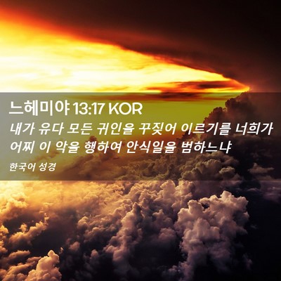Picture 02 - 느헤미야 13:17 KOR - 내가 유다 모든 귀인을 꾸짖어 - Bible Verse Picture