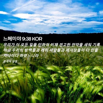 Picture 02 - 느헤미야 9:38 KOR - 우리가 이 모든 일을 인하여 이제 - Bible Verse Picture