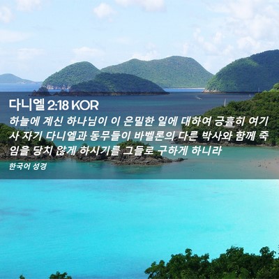 Picture 02 - 다니엘 2:18 KOR - 하늘에 계신 하나님이 이 은밀한 - Bible Verse Picture