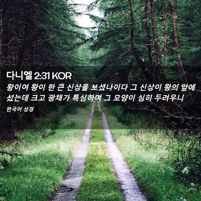 Picture 02 - 다니엘 2:31 KOR - 왕이여 왕이 한 큰 신상을 - Bible Verse Picture