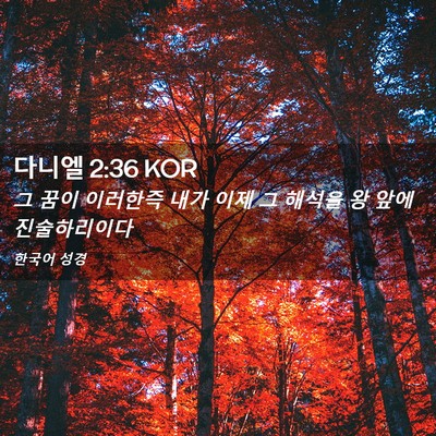 Picture 02 - 다니엘 2:36 KOR - 그 꿈이 이러한즉 내가 이제 그 - Bible Verse Picture