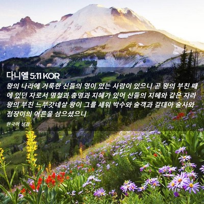 Picture 02 - 다니엘 5:11 KOR - 왕의 나라에 거룩한 신들의 영이 - Bible Verse Picture
