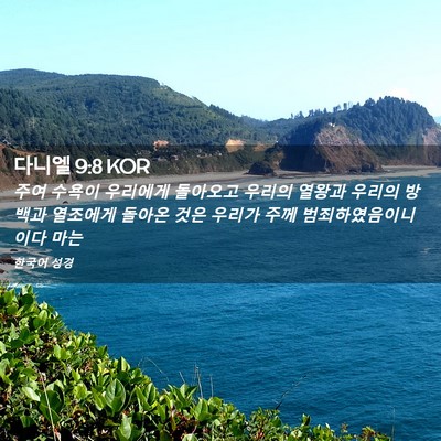 Picture 02 - 다니엘 9:8 KOR - 주여 수욕이 우리에게 돌아오고 - Bible Verse Picture