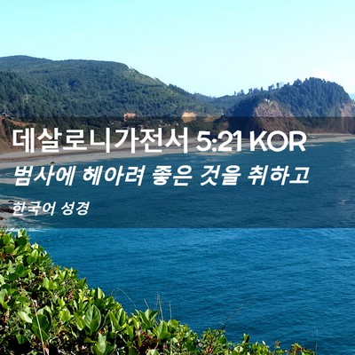 Picture 02 - 데살로니가전서 5:21 KOR - 범사에 헤아려 좋은 것을 - Bible Verse Picture