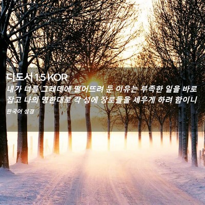 Picture 02 - 디도서 1:5 KOR - 내가 너를 그레데에 떨어뜨려 둔 - Bible Verse Picture
