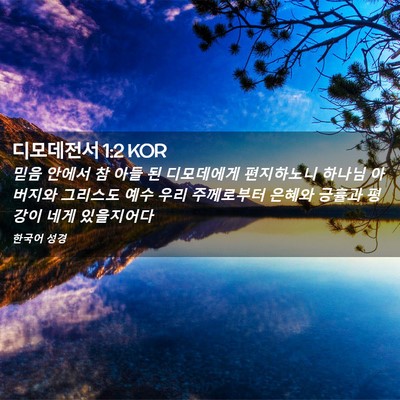 Picture 02 - 디모데전서 1:2 KOR - 믿음 안에서 참 아들 된 디모데에게 - Bible Verse Picture