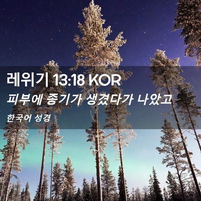 Picture 02 - 레위기 13:18 KOR - 피부에 종기가 생겼다가 - Bible Verse Picture