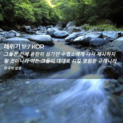 Picture 02 - 레위기 17:7 KOR - 그들은 전에 음란히 섬기던 - Bible Verse Picture