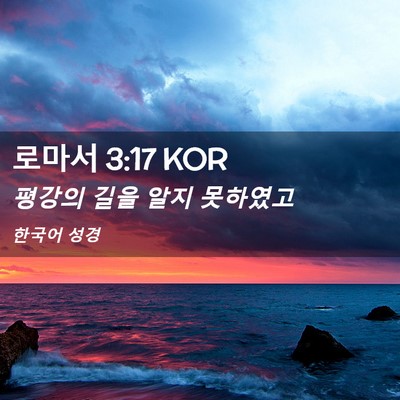 Picture 02 - 로마서 3:17 KOR - 평강의 길을 알지 - Bible Verse Picture