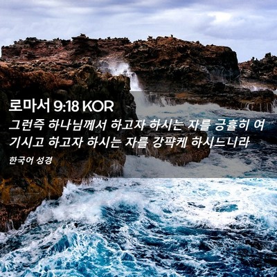 Picture 02 - 로마서 9:18 KOR - 그런즉 하나님께서 하고자 하시는 - Bible Verse Picture