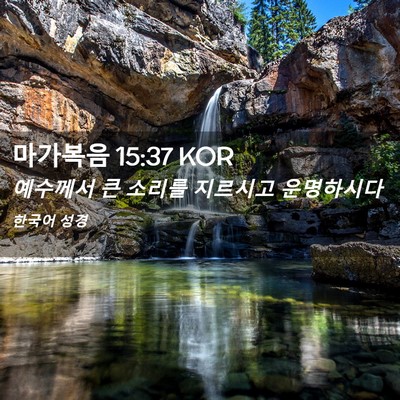 Picture 02 - 마가복음 15:37 KOR - 예수께서 큰 소리를 지르시고 - Bible Verse Picture