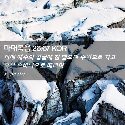 Picture 02 - 마태복음 26:67 KOR - 이에 예수의 얼굴에 침 뱉으며 - Bible Verse Picture