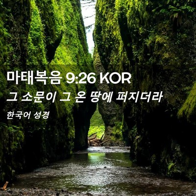 Picture 02 - 마태복음 9:26 KOR - 그 소문이 그 온 땅에 - Bible Verse Picture