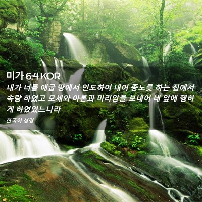 Picture 02 - 미가 6:4 KOR - 내가 너를 애굽 땅에서 인도하여 - Bible Verse Picture