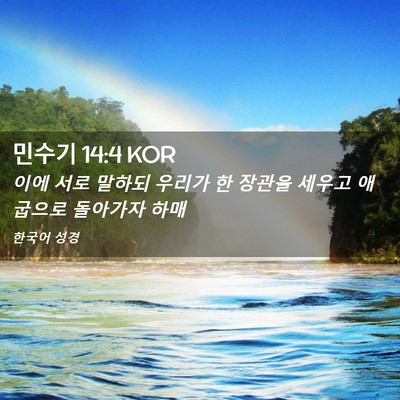 Picture 02 - 민수기 14:4 KOR - 이에 서로 말하되 우리가 한 장관을 - Bible Verse Picture