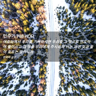 Picture 02 - 민수기 14:8 KOR - 여호와께서 우리를 기뻐하시면 - Bible Verse Picture