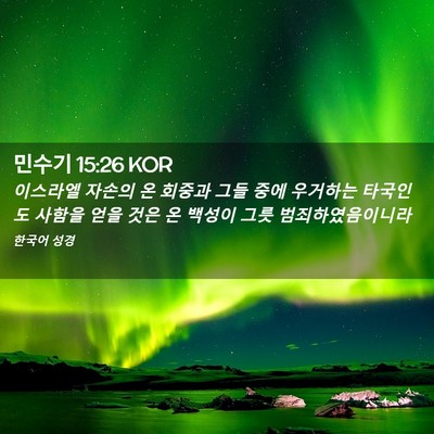 Picture 02 - 민수기 15:26 KOR - 이스라엘 자손의 온 회중과 그들 - Bible Verse Picture