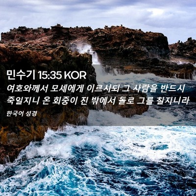Picture 02 - 민수기 15:35 KOR - 여호와께서 모세에게 이르시되 그 - Bible Verse Picture