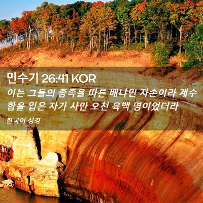 Picture 02 - 민수기 26:41 KOR - 이는 그들의 종족을 따른 베냐민 - Bible Verse Picture