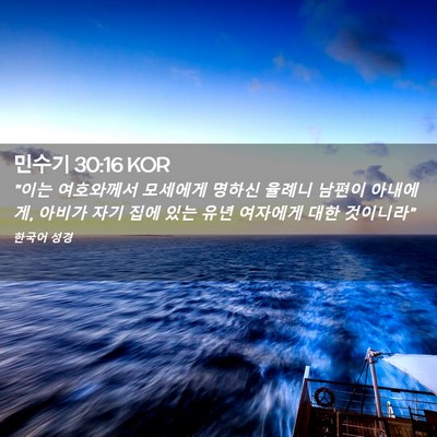 Picture 02 - 민수기 30:16 KOR - 