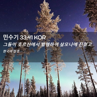 Picture 02 - 민수기 33:41 KOR - 그들이 호르산에서 발행하여 - Bible Verse Picture