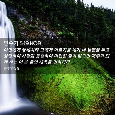 Picture 02 - 민수기 5:19 KOR - 여인에게 맹세시켜 그에게 이르기를 - Bible Verse Picture